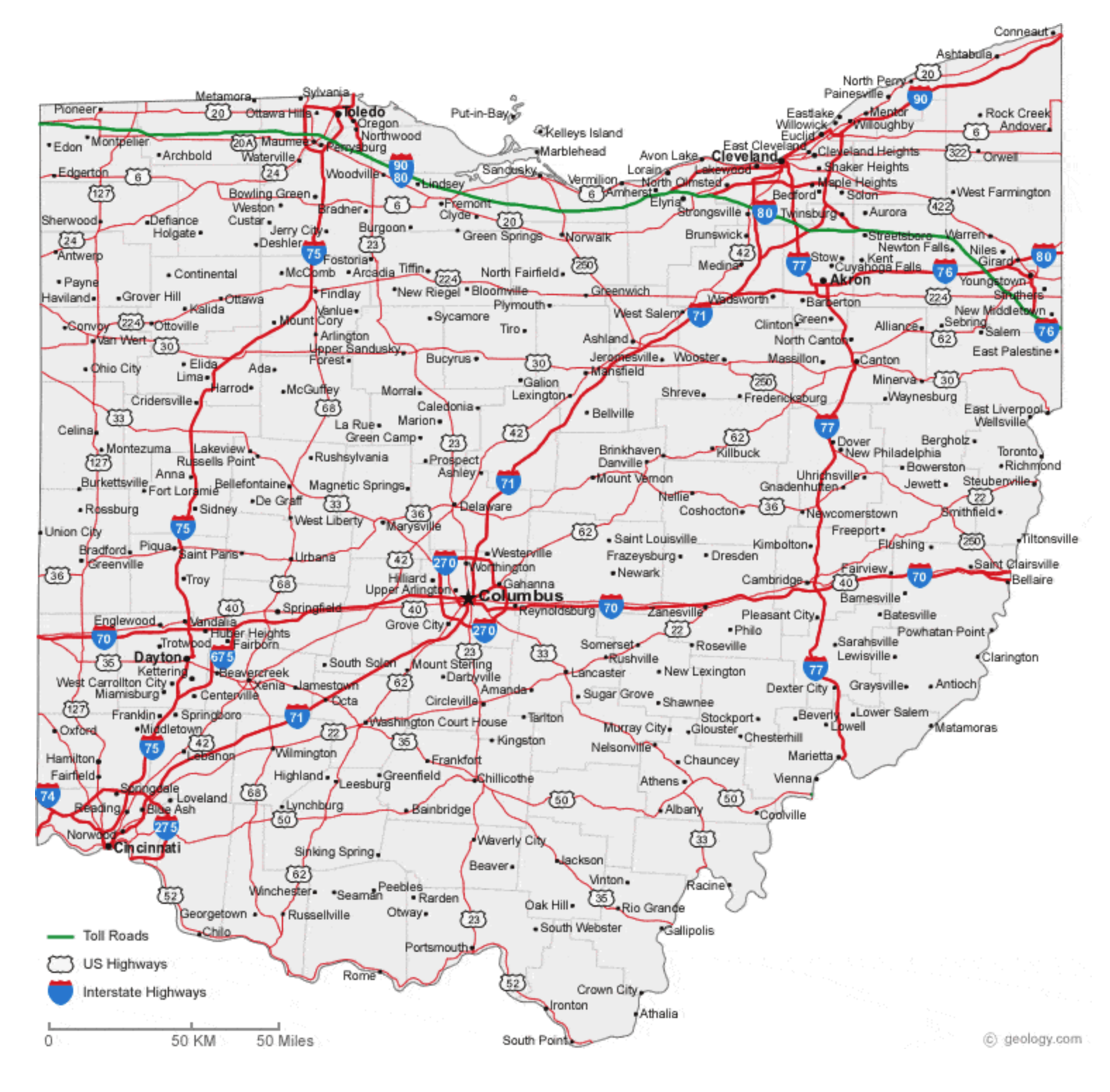 Ohio ohio map